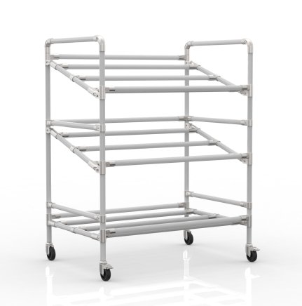Regálový vozík na prepravky šírka 972 mm, 24040230 - 1