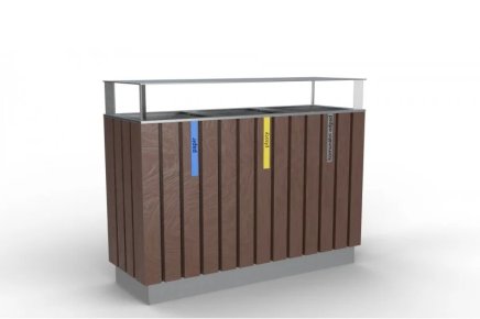 Vonkajší odpadkový kôš Recyklát IV. bezúdržbový - 1