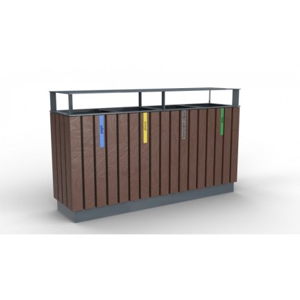 Vonkajší odpadkový kôš Recyklát VI. bezúdržbový - 1