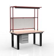 Elektricky výškovo nastavitelný pracovný stôl s kontajnerom a tromi zásuvkami 24111938 - 2