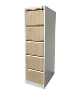 Päťzásuvková kartotéka V05 pre formát A4 - DEMONT biela/imitácia svetlé drevo - 1
