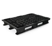 Plastová paleta ľahká s ližinami v. 140 x š. 800 x h. 1200 mm