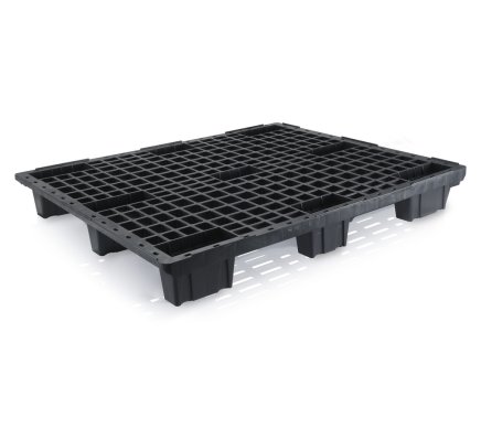 Plastová paleta ľahká stohovateľná v. 135 x š. 1000 x h. 1200 mm - 1
