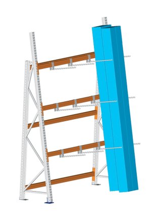 MULTIPAL - prístavný regál na zvislé skladovanie do 200 kg typ 91523 - 1