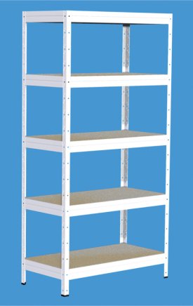 Bezskrutkový policový regál MDF o síle 6 mm 265 kg typ N485L3 - 1