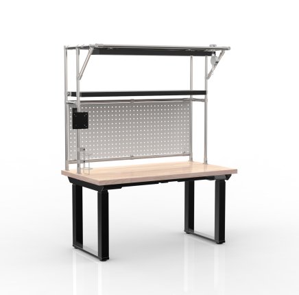 Elektricky výškovo nastavitelný pracovný stôl s nadstavcom 24111933 - 4