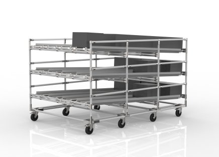 Gravitačný regál FIFO s kolieskami 22110953 - 1