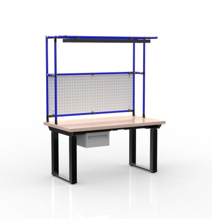 Elektricky výškovo nastavitelný pracovný stôl s kontajnerom a jednou zásuvkou 24111937