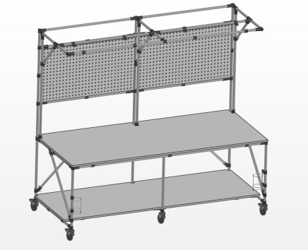 Pracovný stôl na kolieskach s lamino doskou 23080393 - 2