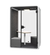 Akustická kabína P2F pre 2 osoby s nábytkovou súpravou A.