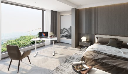 Výškovo nastaviteľný kancelársky stôl FQ2_WW - 4