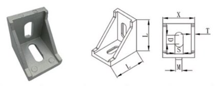 Uholník 90°, 40 x 35 mm KBA-40